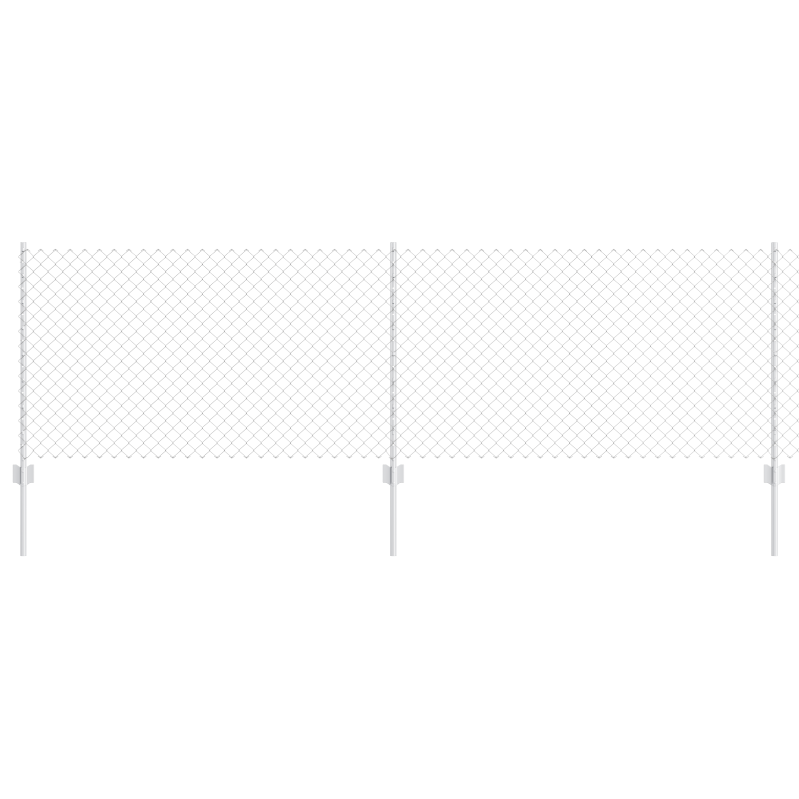Gjerde med innlegg. sølv 0.8 x 10 m Stål