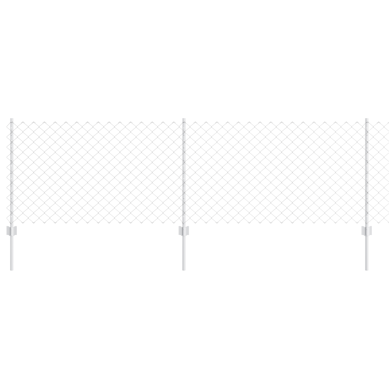 Gjerde med innlegg. sølv 0.8 x 10 m Stål