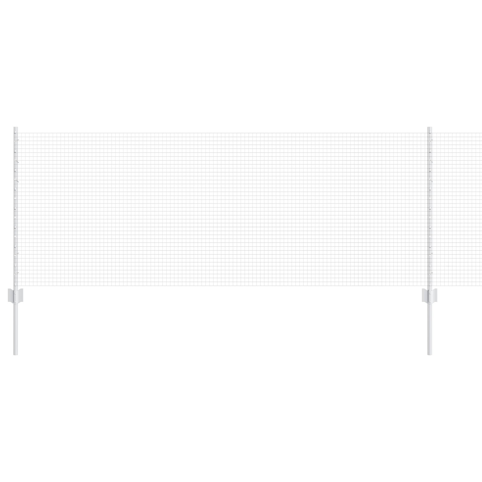 Gjerde med innlegg. sølv 0.8 x 10 m Stål