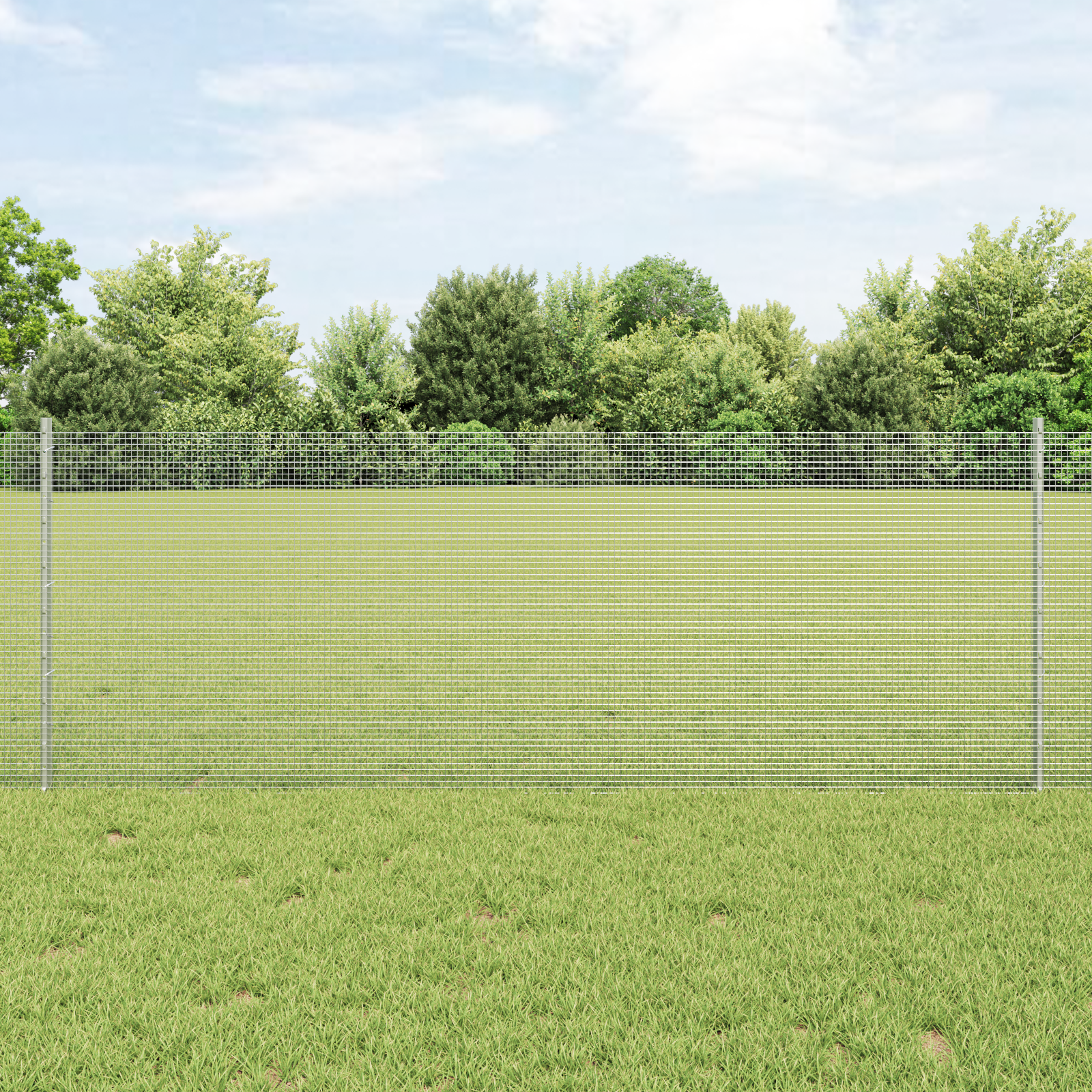 Gjerde med innlegg. sølv 0.8 x 25 m Stål