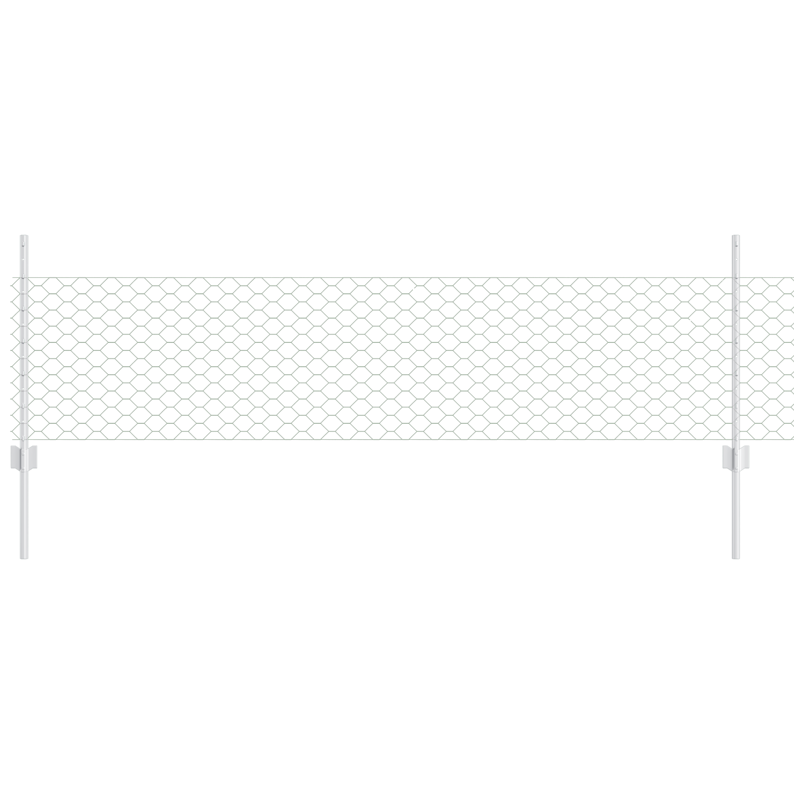 Gjerde med innlegg. sølv 0.5 x 25 m Stål
