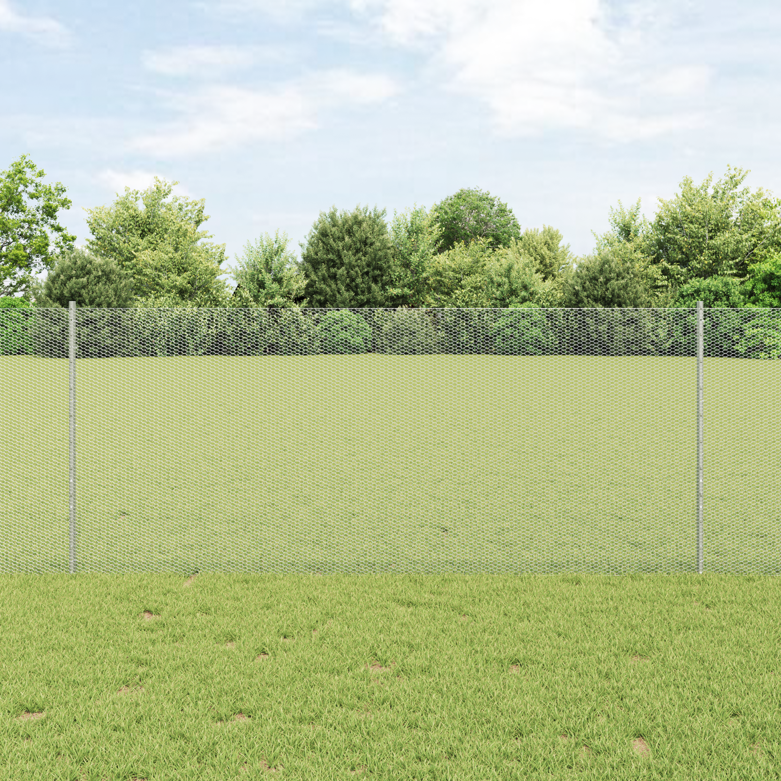 Gjerde med innlegg. sølv 1 x 25 m Stål