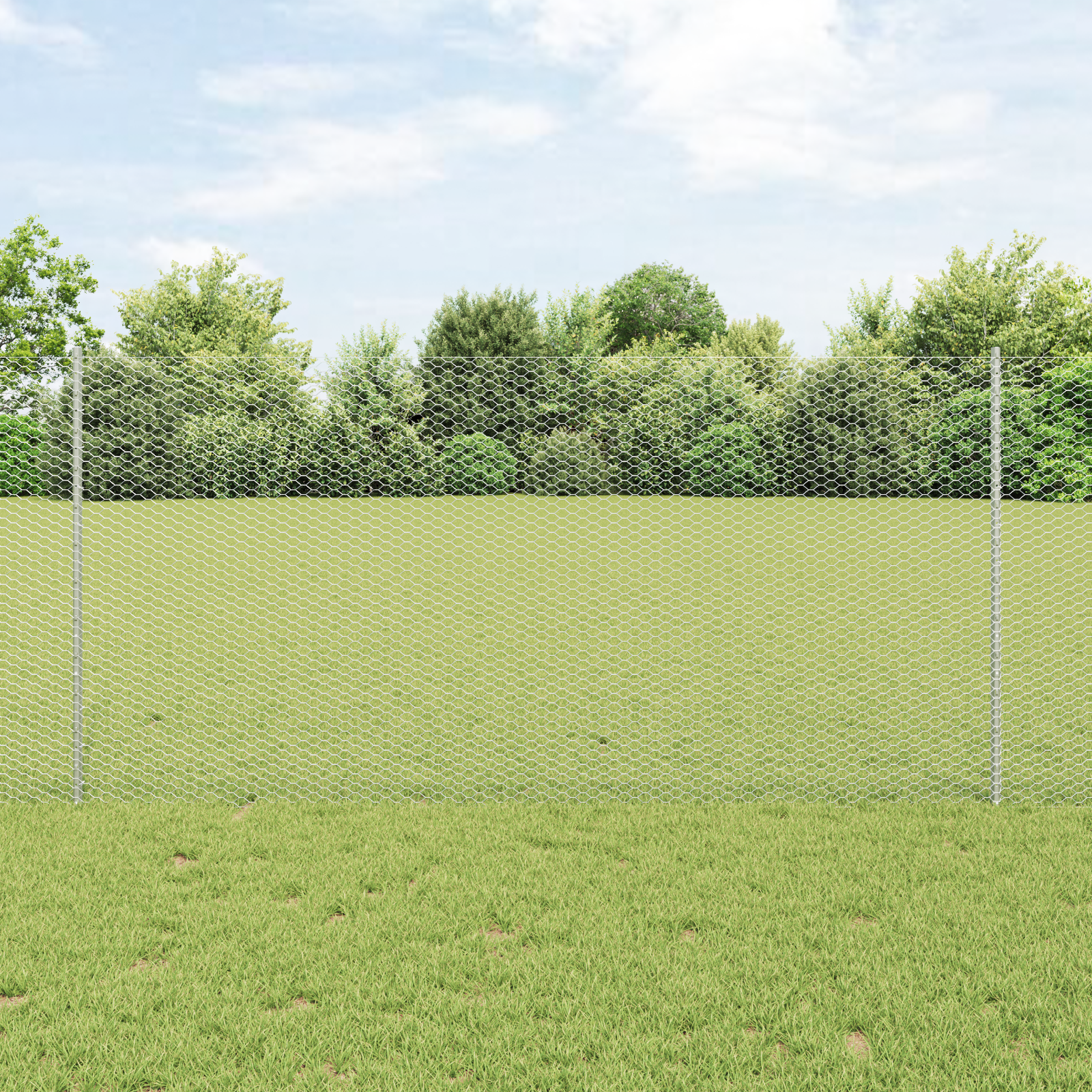 Gjerde med innlegg. sølv 1.2 x 25 m Stål