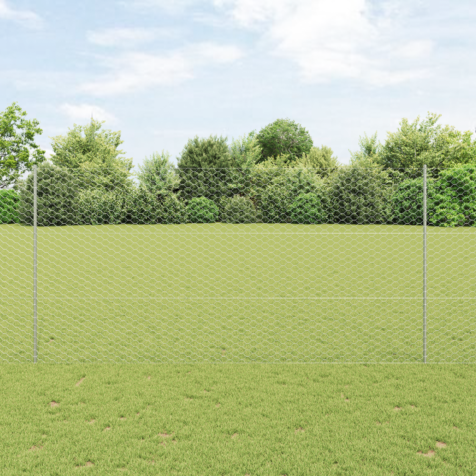 Gjerde med innlegg. sølv 1.5 x 50 m Stål