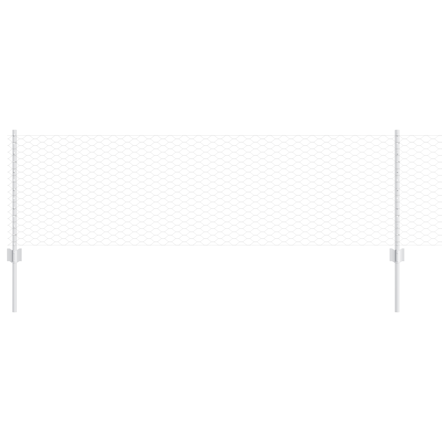 Gjerde med stolpe sølv 0,6 x 100 m Stål