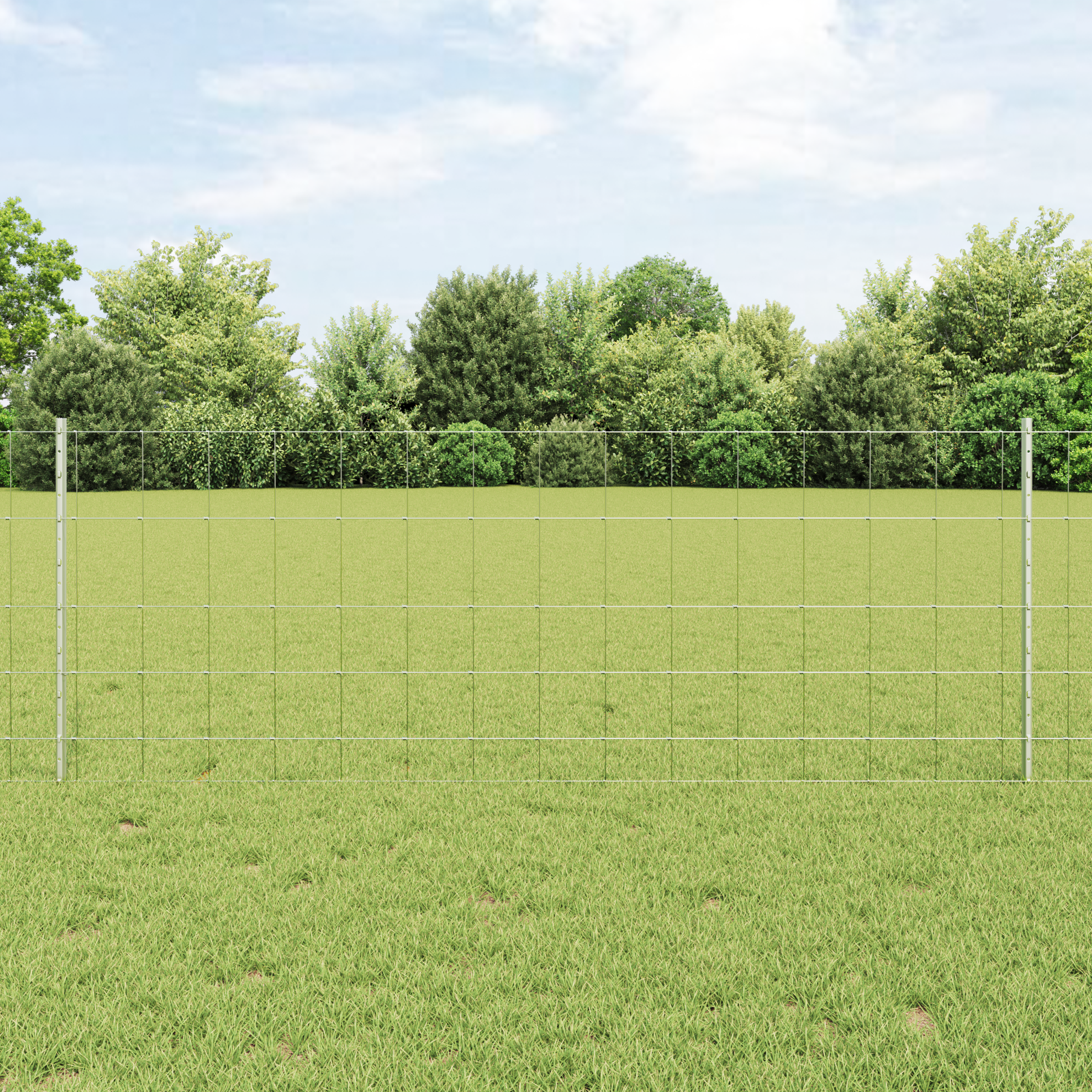 Gjerde med innlegg. sølv 0.8 x 25 m Stål