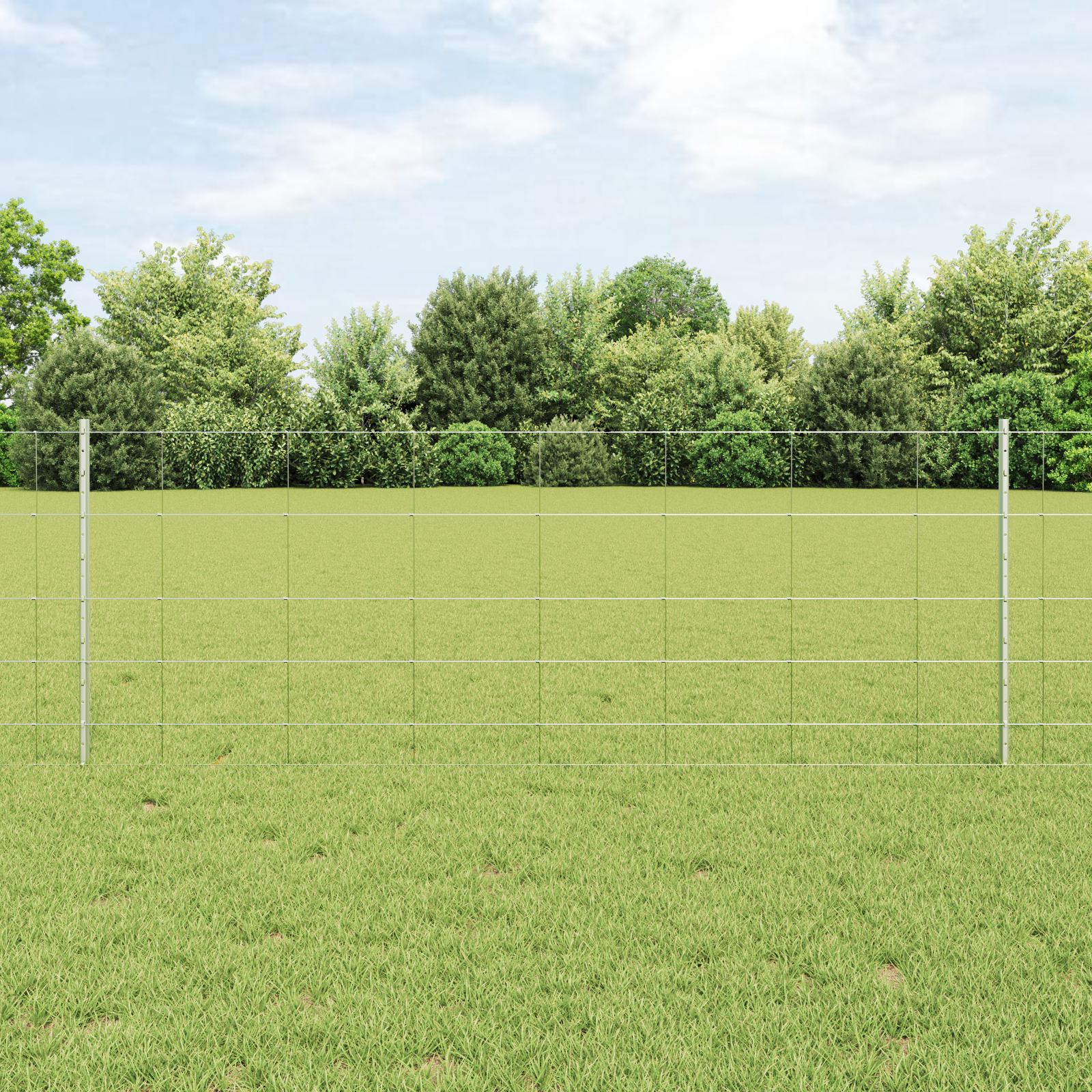 Gjerde med innlegg. sølv 0.8 x 50 m Stål