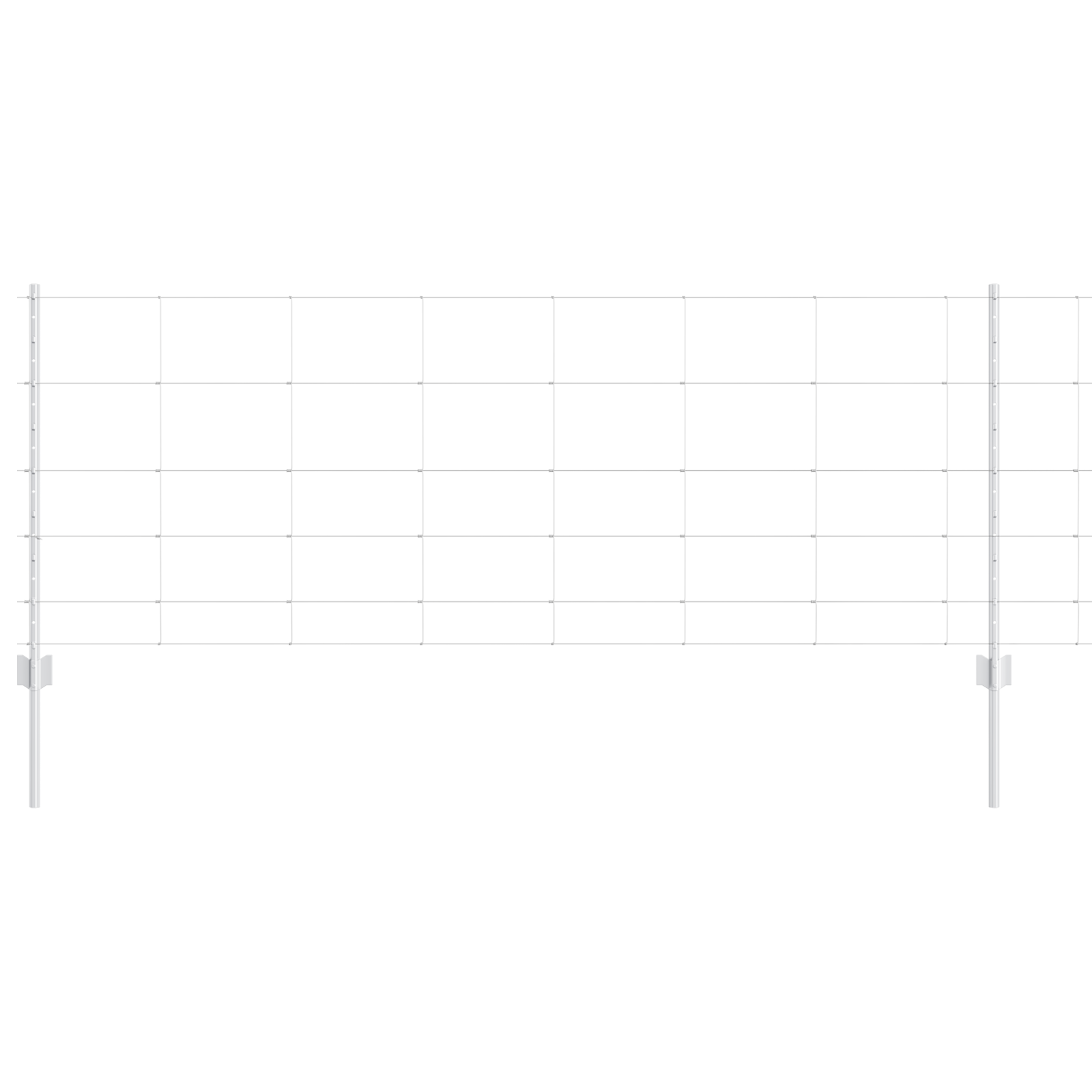 Gjerde med innlegg. sølv 0.8 x 50 m Stål