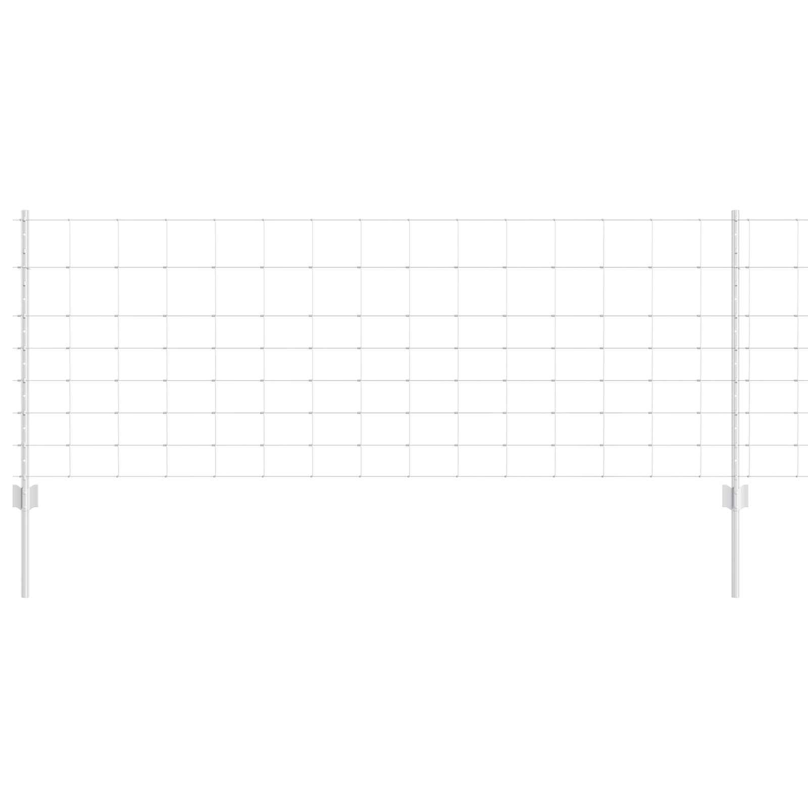Gjerde med innlegg. sølv 0.8 x 50 m Stål