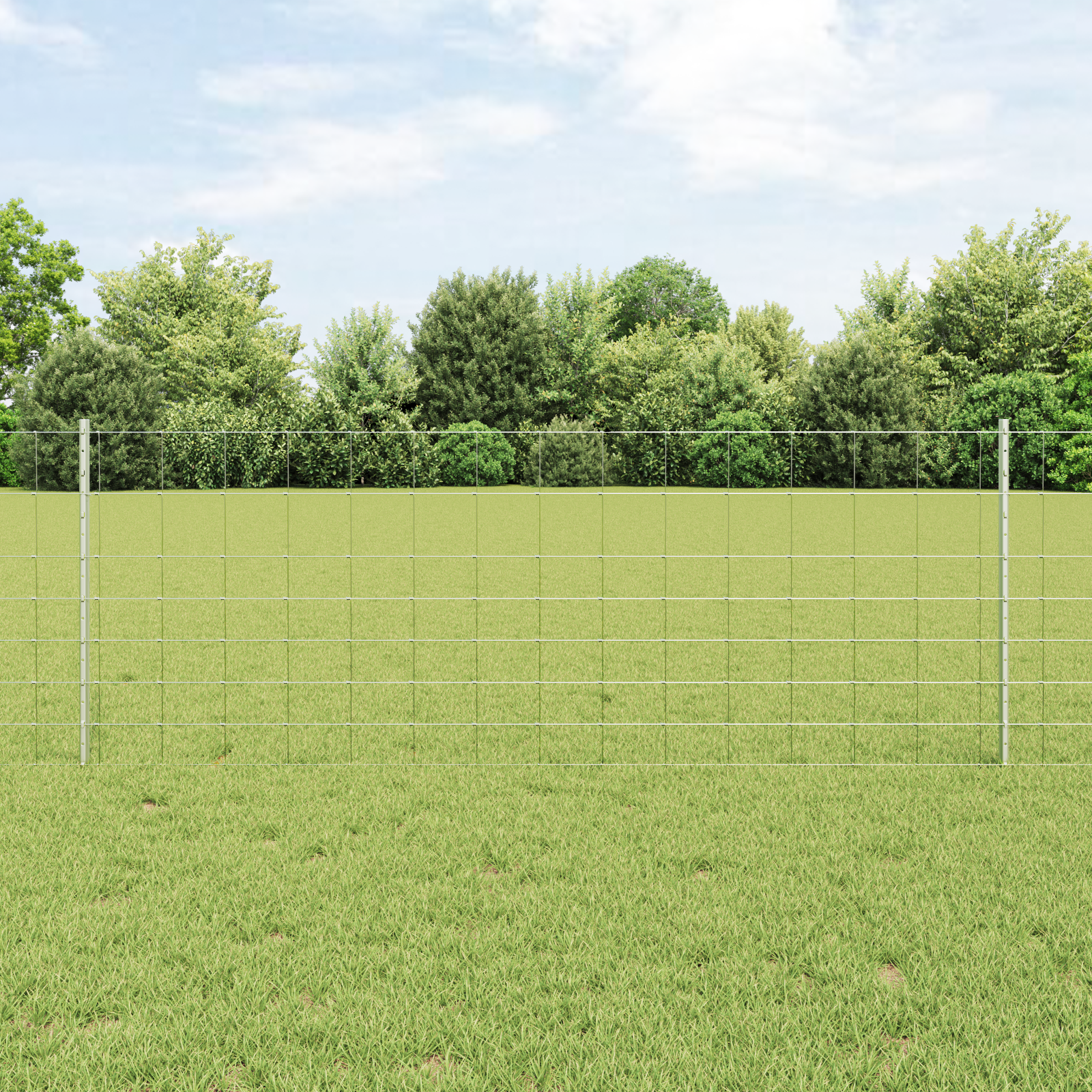 Gjerde med innlegg. sølv 0.8 x 50 m Stål