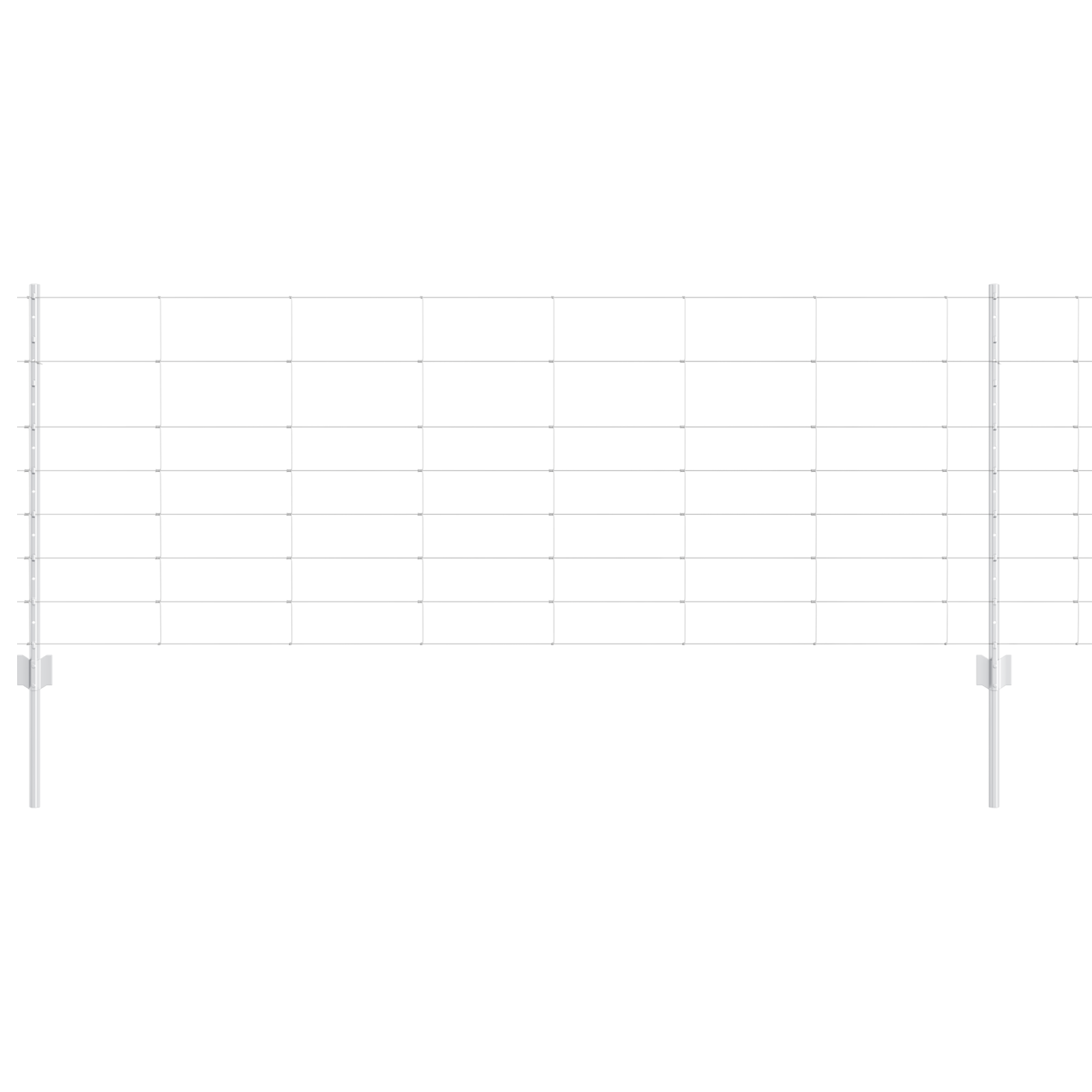 Gjerde med innlegg. sølv 0.8 x 50 m Stål