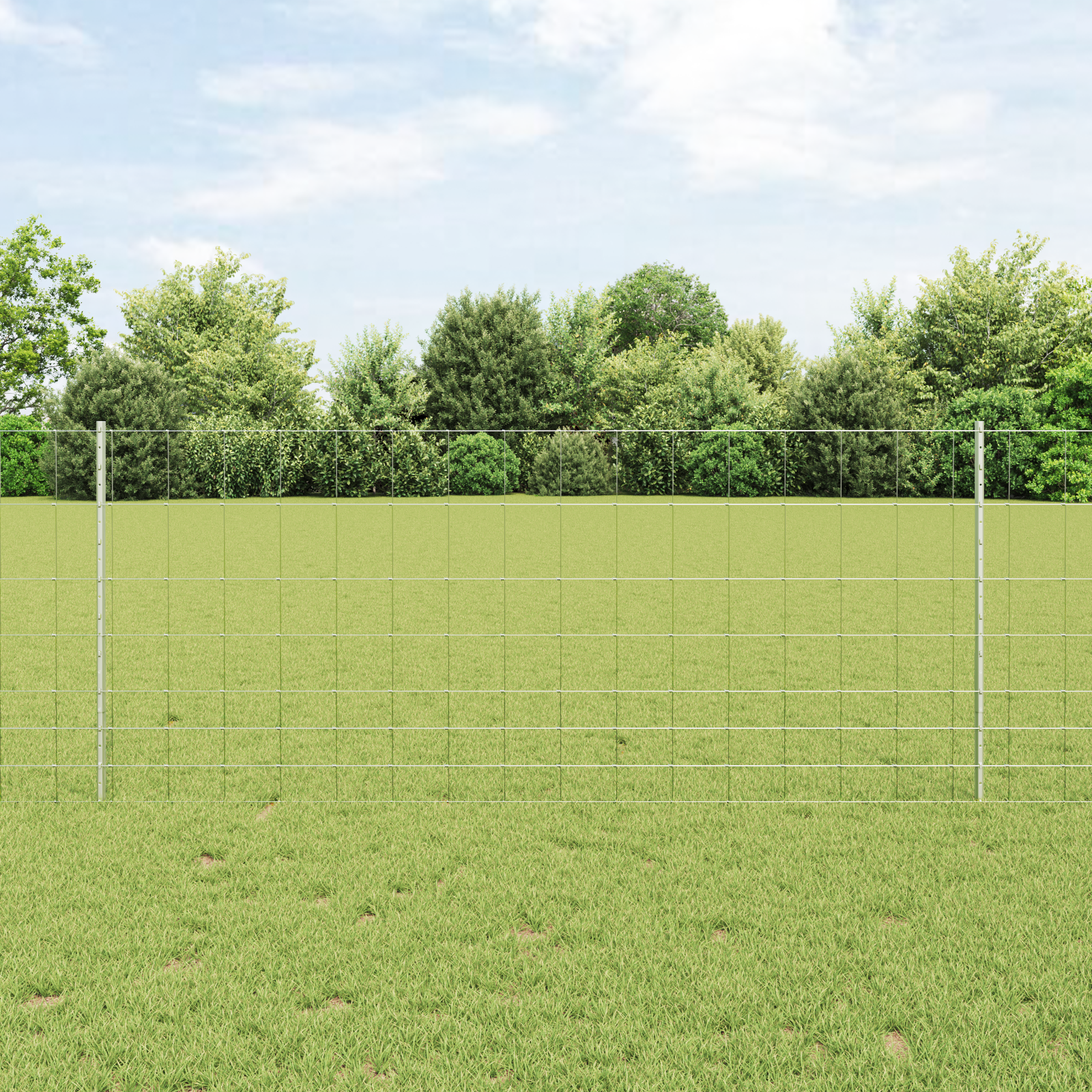 Gjerde med innlegg. sølv 1 x 50 m Stål