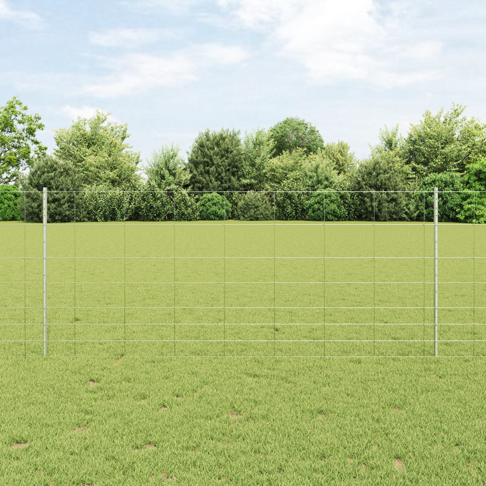 Gjerde med innlegg. sølv 1 x 50 m Stål