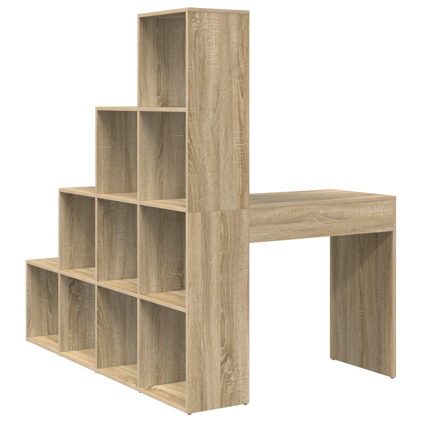 Hjørneskrivebord med hylle Sonoma eik 101,5 x 149,5 x 149,5 cm