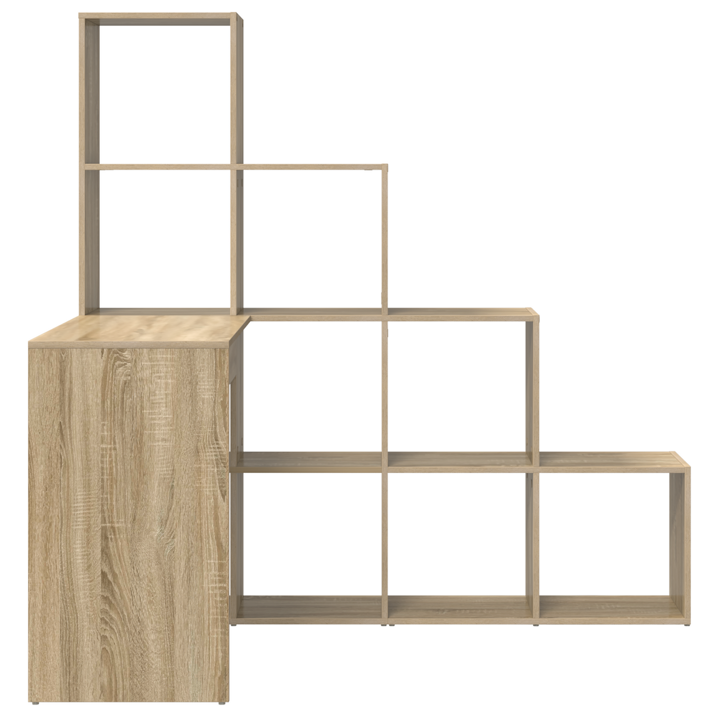 Hjørneskrivebord med hylle Sonoma eik 101,5 x 149,5 x 149,5 cm