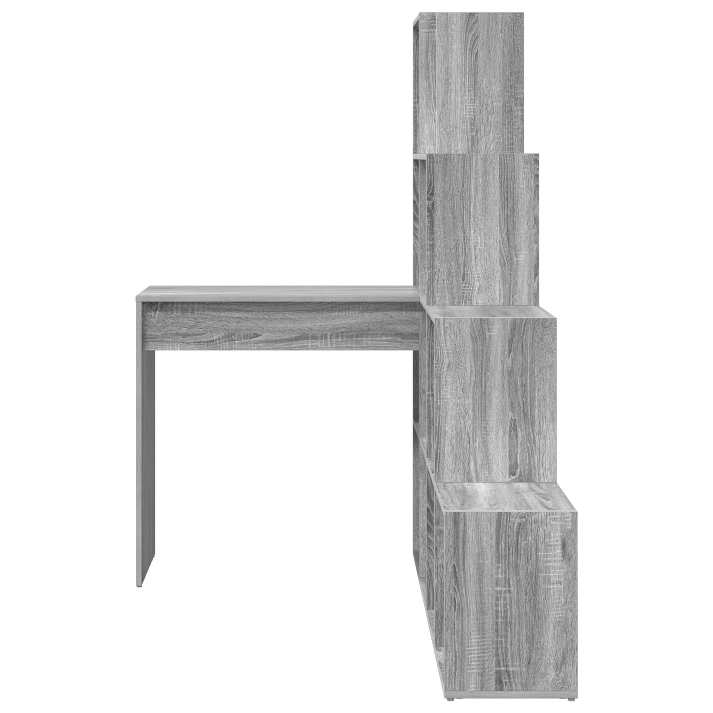 Hjørneskrivebord med hylle Grå Sonoma 101,5 x 149,5 x 149,5 cm