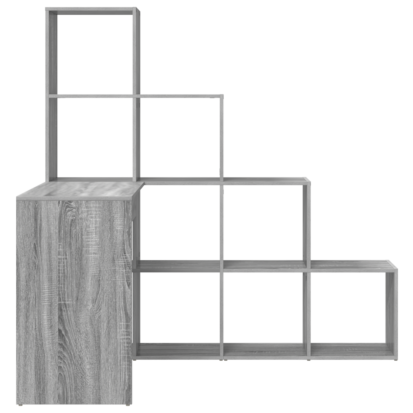 Hjørneskrivebord med hylle Grå Sonoma 101,5 x 149,5 x 149,5 cm
