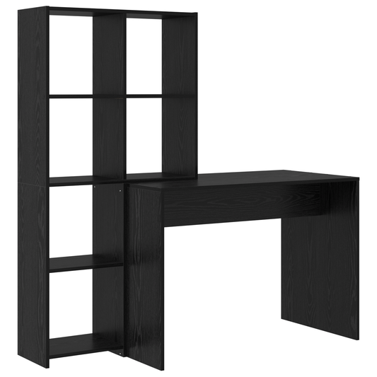 Skrivebord Svart Eik 138,5 x 55 x 143 cm Konstruert tre
