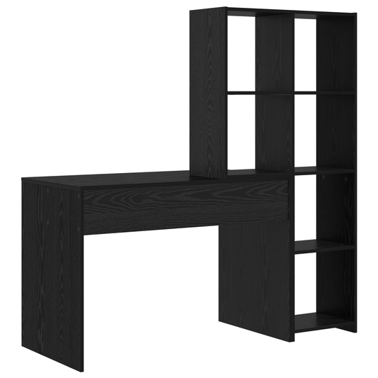 Skrivebord Svart Eik 138,5 x 55 x 143 cm Konstruert tre