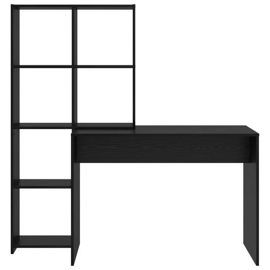 Skrivebord Svart Eik 138,5 x 55 x 143 cm Konstruert tre