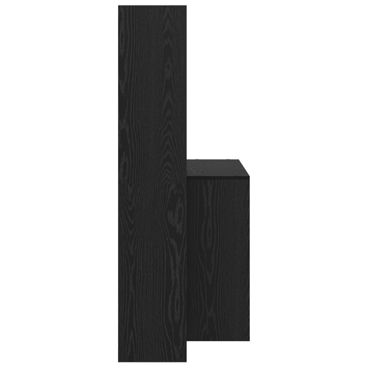 Skrivebord Svart Eik 138,5 x 55 x 143 cm Konstruert tre