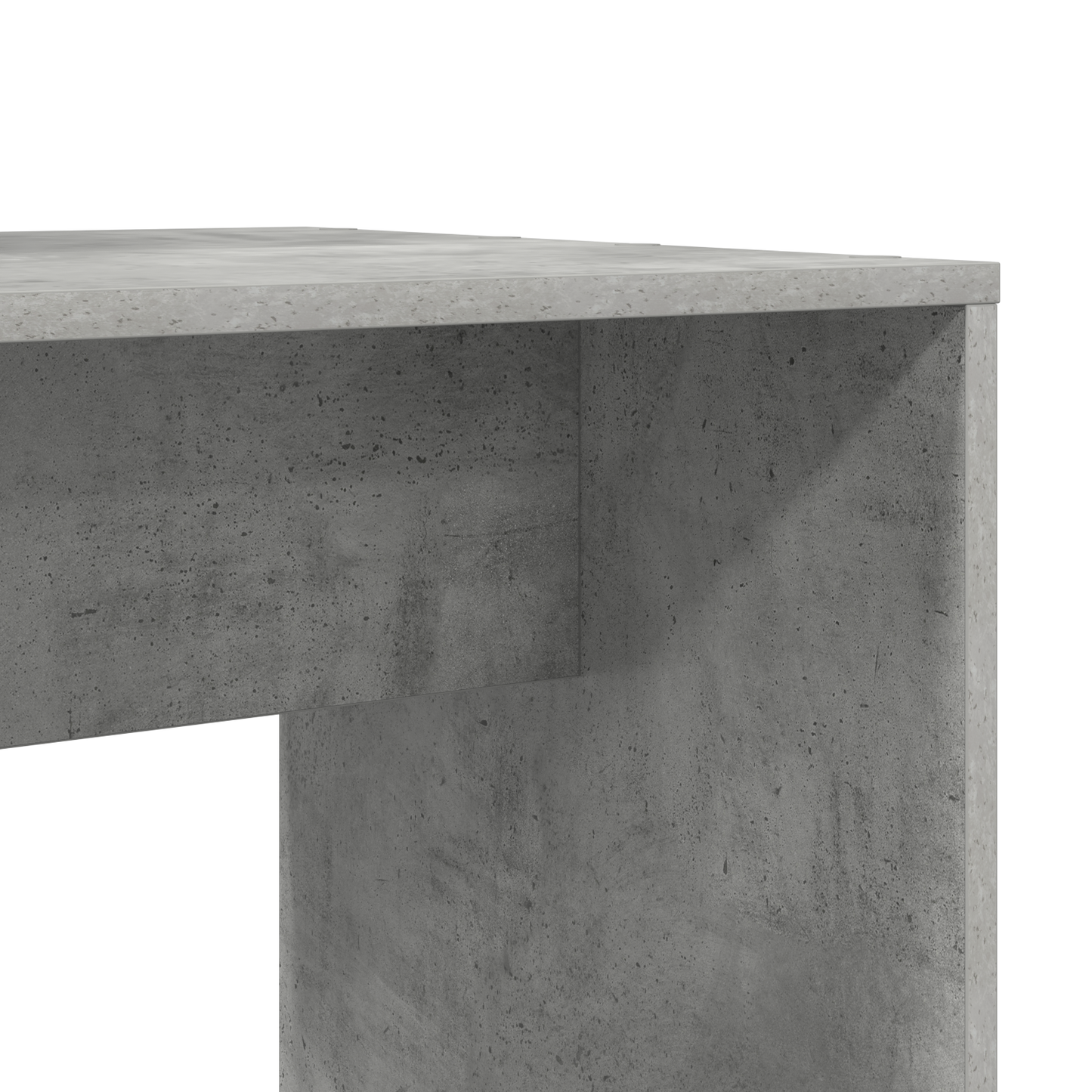 Skrivebord Betonggrå 138,5 x 55 x 143 cm Konstruert tre