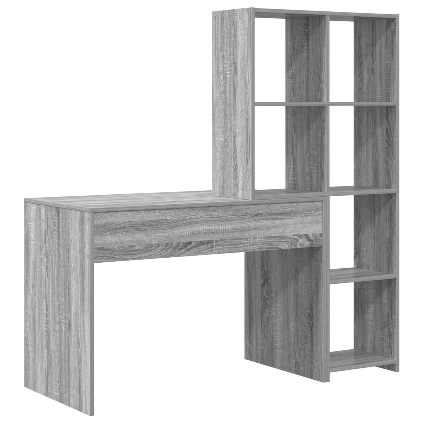 Skrivebord Grå Sonoma 138,5 x 55 x 143 cm Konstruert tre