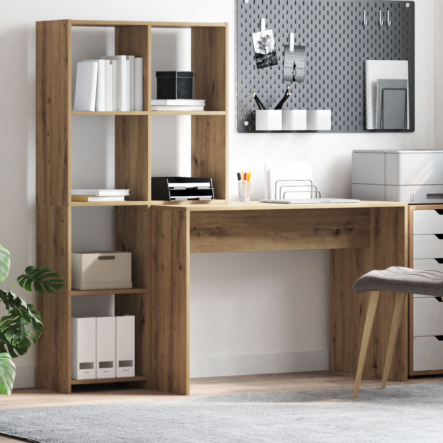 Skrivebord Artisan Eik Konstruert tre 138,5 x 55 x 143 cm