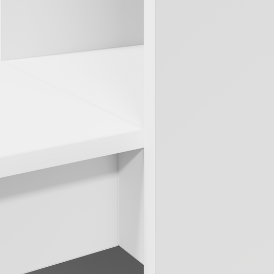 Skrivebord med hylle Hvit 122 x 67 x 145 cm Konstruert tre