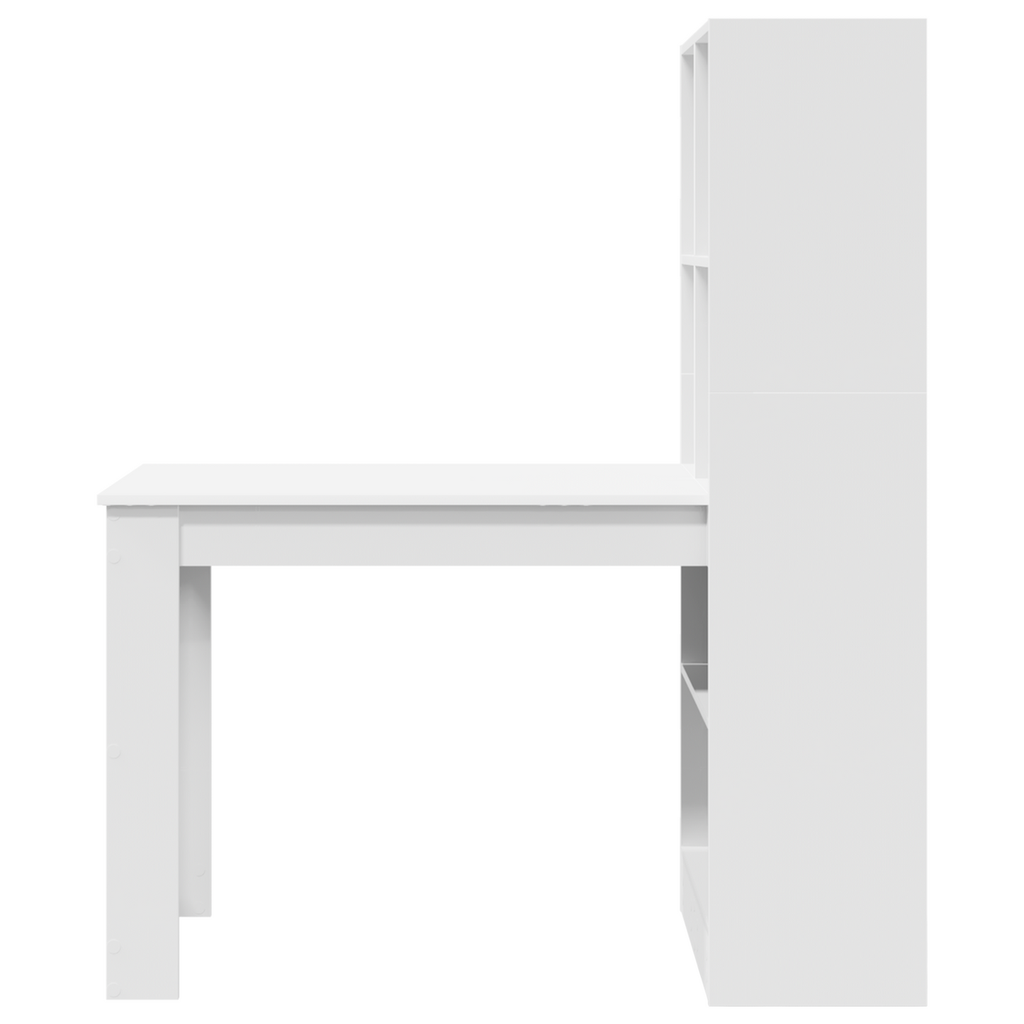Skrivebord med hylle Hvit 122 x 67 x 145 cm Konstruert tre