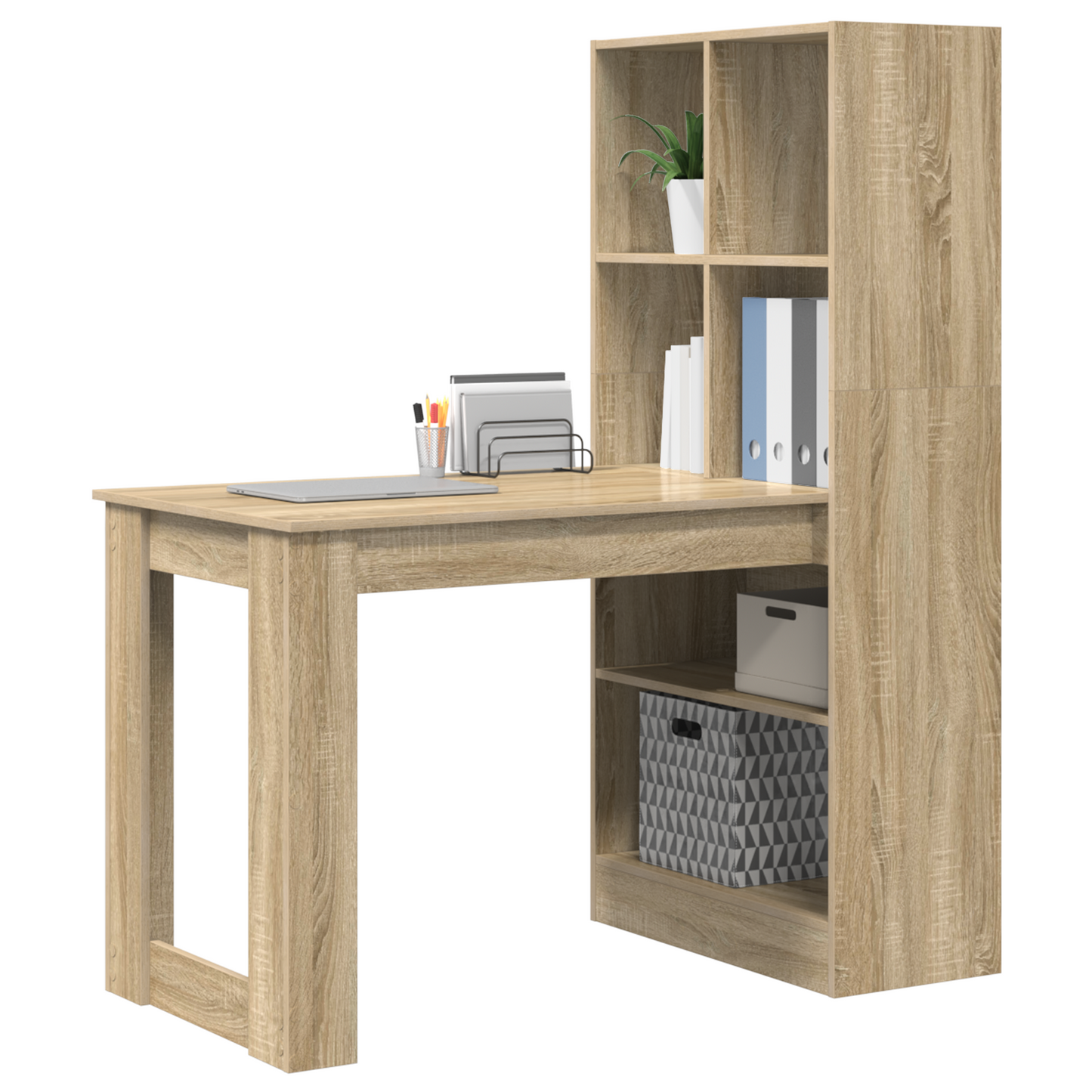 Skrivebord Sonoma eik 122 x 67 x 145 cm Konstruert tre