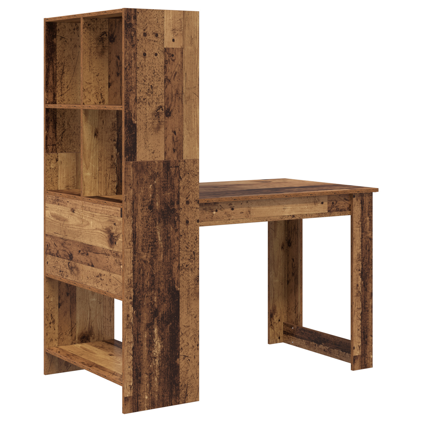 Skrivebord med hylle Gamle tre 122 x 67 x 145 cm Konstruert tre