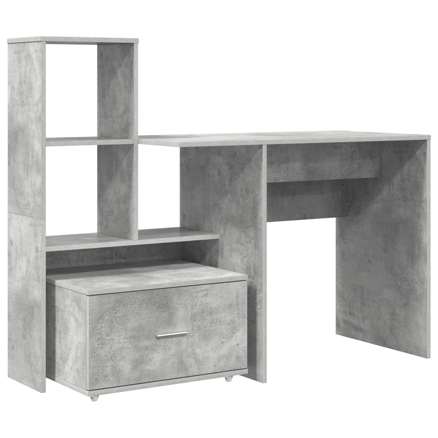 Skrivebord Betonggrå 131,5 x 50 x 106,5 cm Konstruert tre