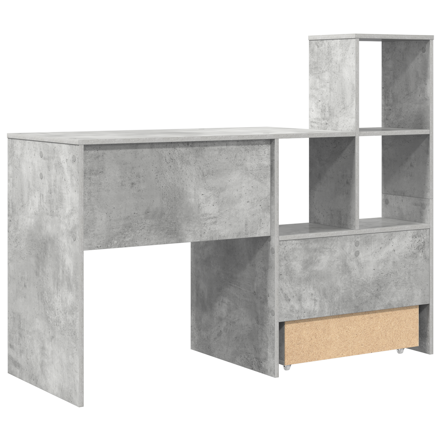 Skrivebord Betonggrå 131,5 x 50 x 106,5 cm Konstruert tre