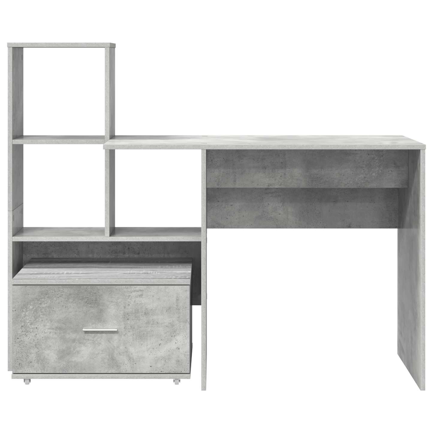 Skrivebord Betonggrå 131,5 x 50 x 106,5 cm Konstruert tre