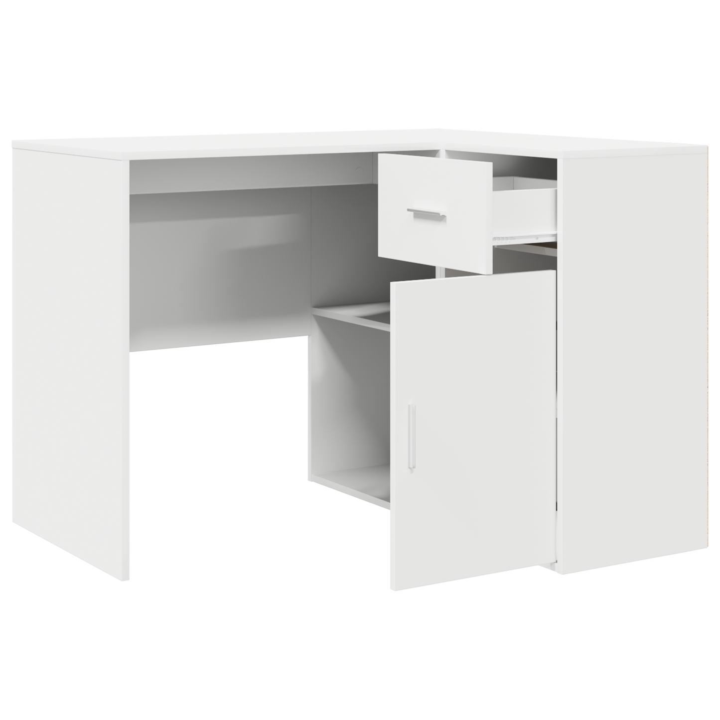 Hjørneskrivebord med skuff Hvit 102 x 88 x 75 cm