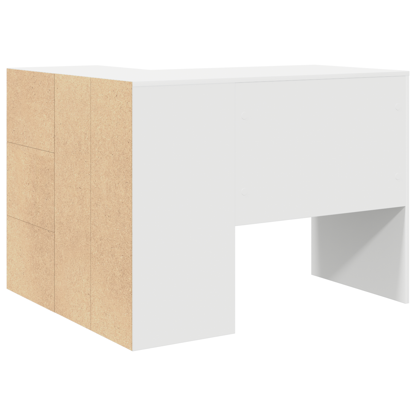 Hjørneskrivebord med skuff Hvit 102 x 88 x 75 cm