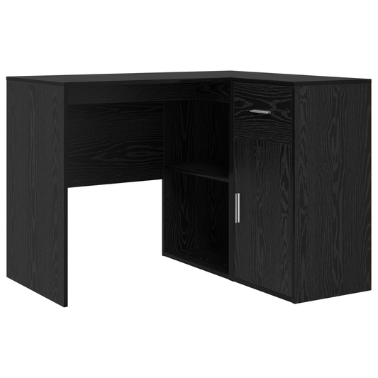 Hjørneskrivebord med skuff Svart Eik 102 x 88 x 75 cm