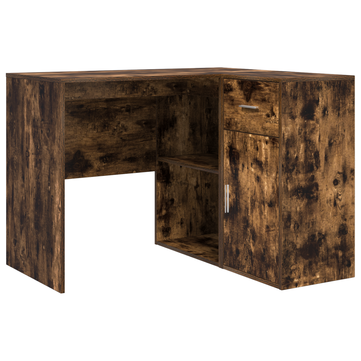Hjørneskrivebord med skuff Røkt eik 102 x 88 x 75 cm