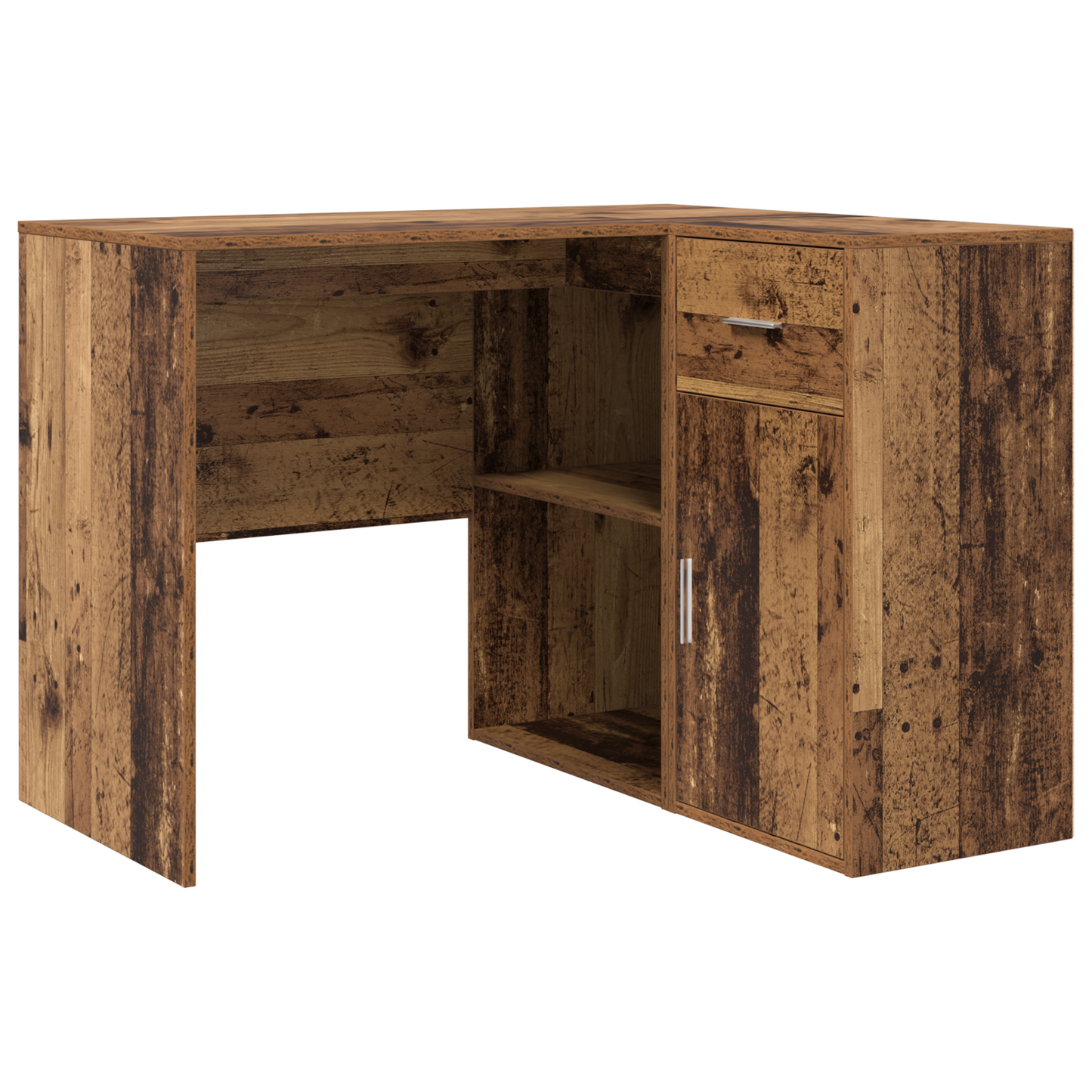 Hjørneskrivebord med skuff Gammelt tre 102 x 88 x 75 cm