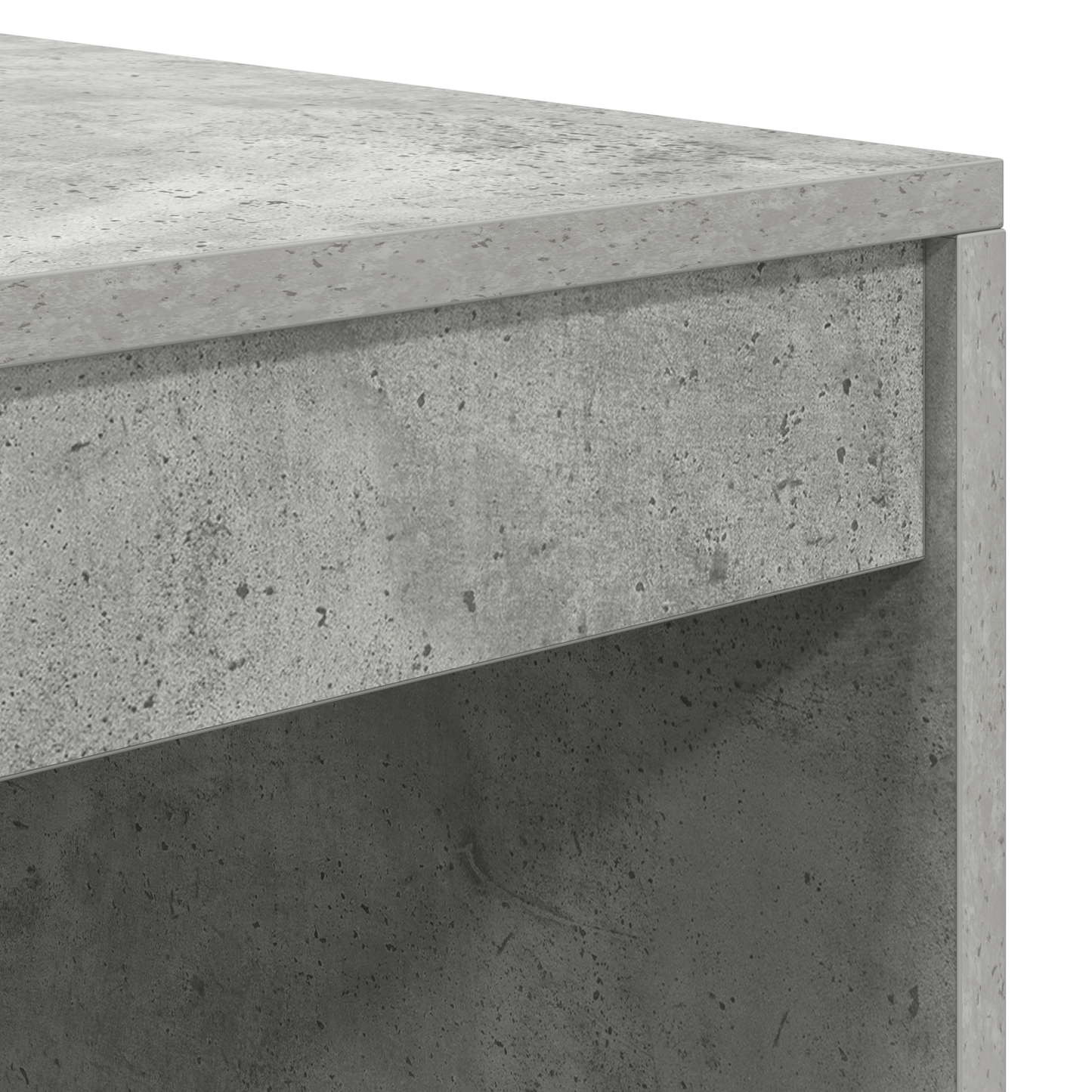 Skrivebord med skuff 2 pcs Betonggrå