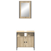 Baderomsinnredningssett med hylle 2 pcs Brun 60 x 30 x 60 cm