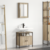 Baderomsinnredningssett med hylle 2 pcs Brun 60 x 30 x 60 cm