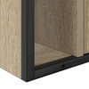 Baderomsinnredningssett med hylle 3 pcs Brun 33 x 33 x 120.5 cm