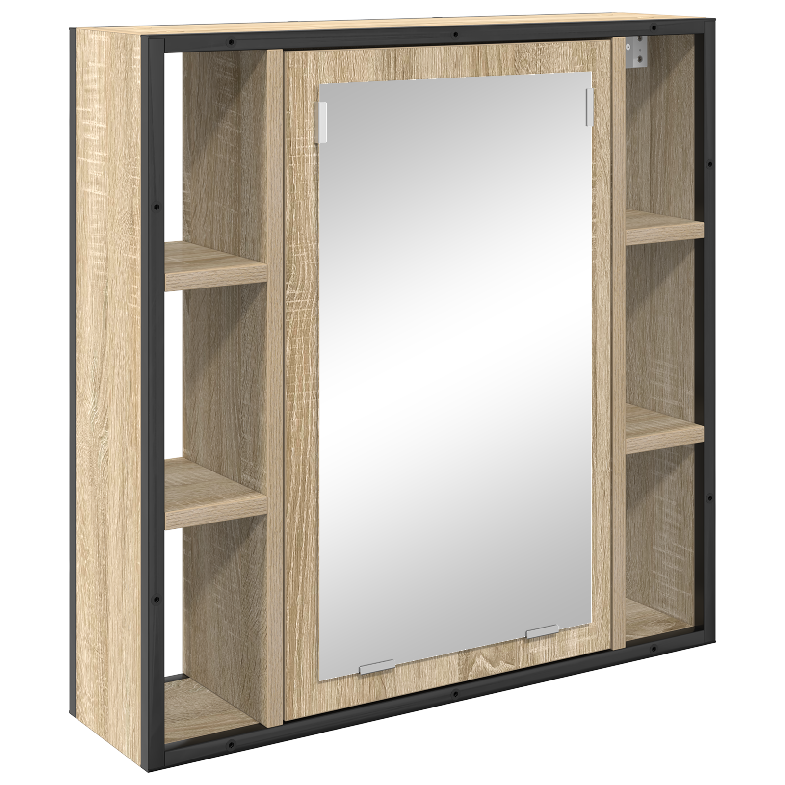 Baderomsinnredningssett med hylle 3 pcs Brun 33 x 33 x 120.5 cm