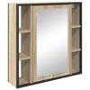Baderomsinnredningssett med hylle 3 pcs Brun 33 x 33 x 120.5 cm