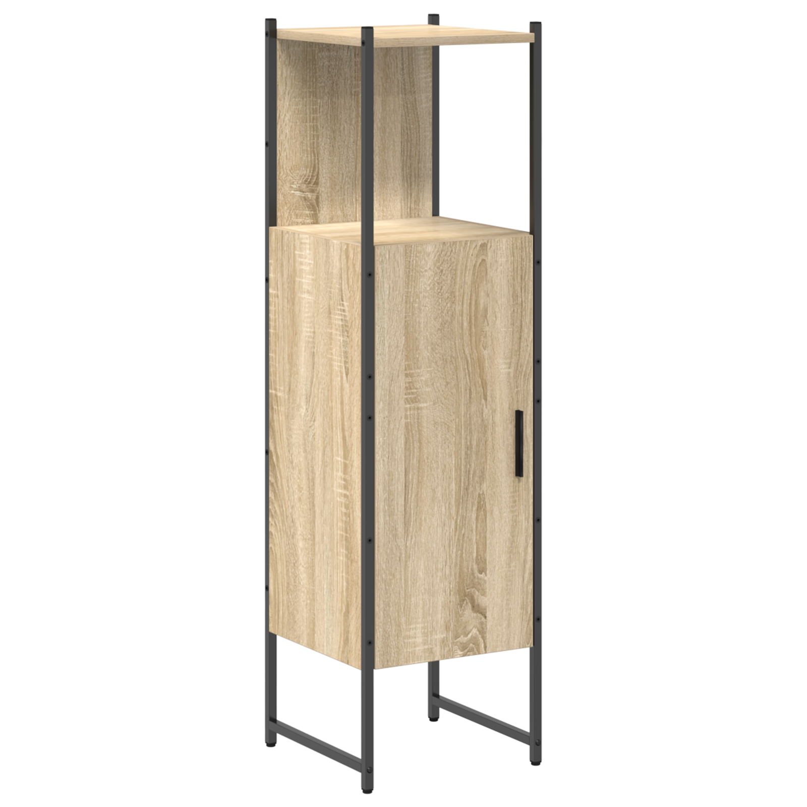 Baderomsinnredningssett med hylle 3 pcs Brun 33 x 33 x 120.5 cm