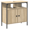 Baderomsinnredningssett med hylle 3 pcs Brun 33 x 33 x 120.5 cm