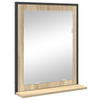 Baderomsinnredningssett med hylle 3 pcs Brun 33 x 33 x 120.5 cm