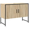Baderomsinnredningssett med hylle 3 pcs Brun 33 x 33 x 120.5 cm